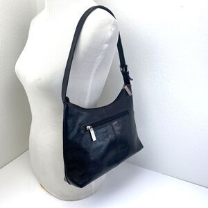 Black Leather Boho Shoulder Hand Bag Purse Pockets Boho Goth Career Travel Work
